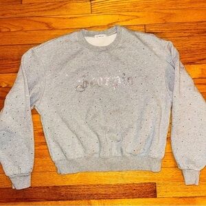 Good American Zodiac Boyfriend Scorpio Rhinestone Sweatshirt 1 S